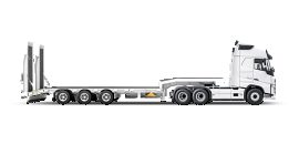 Lowboy trailer transportation